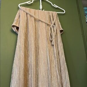 Petal & Pup Strapless Gold Dress